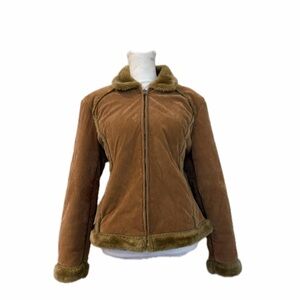 First Lite Tan Teddy Jacket with Faux Fur Trim